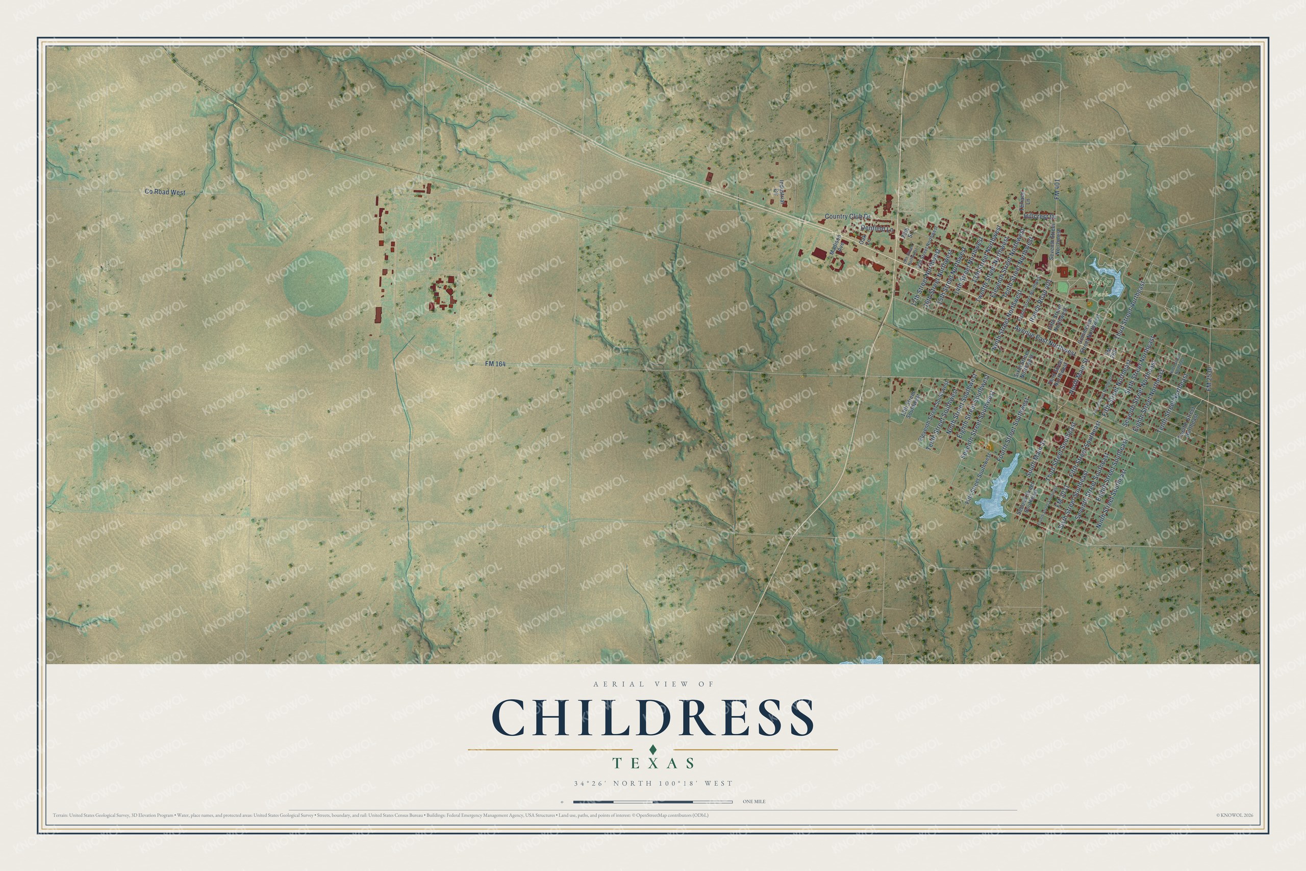 Watermarked full-map preview of Childress, Texas
