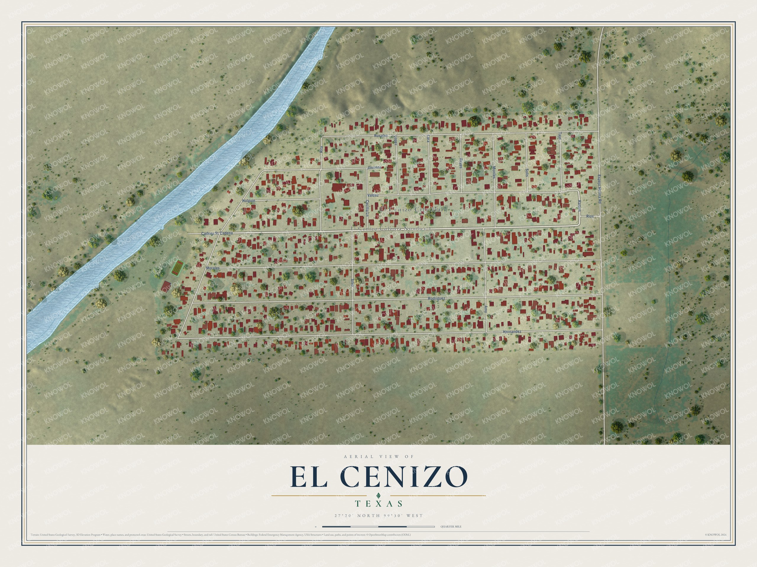 Watermarked full-map preview of El Cenizo, Texas