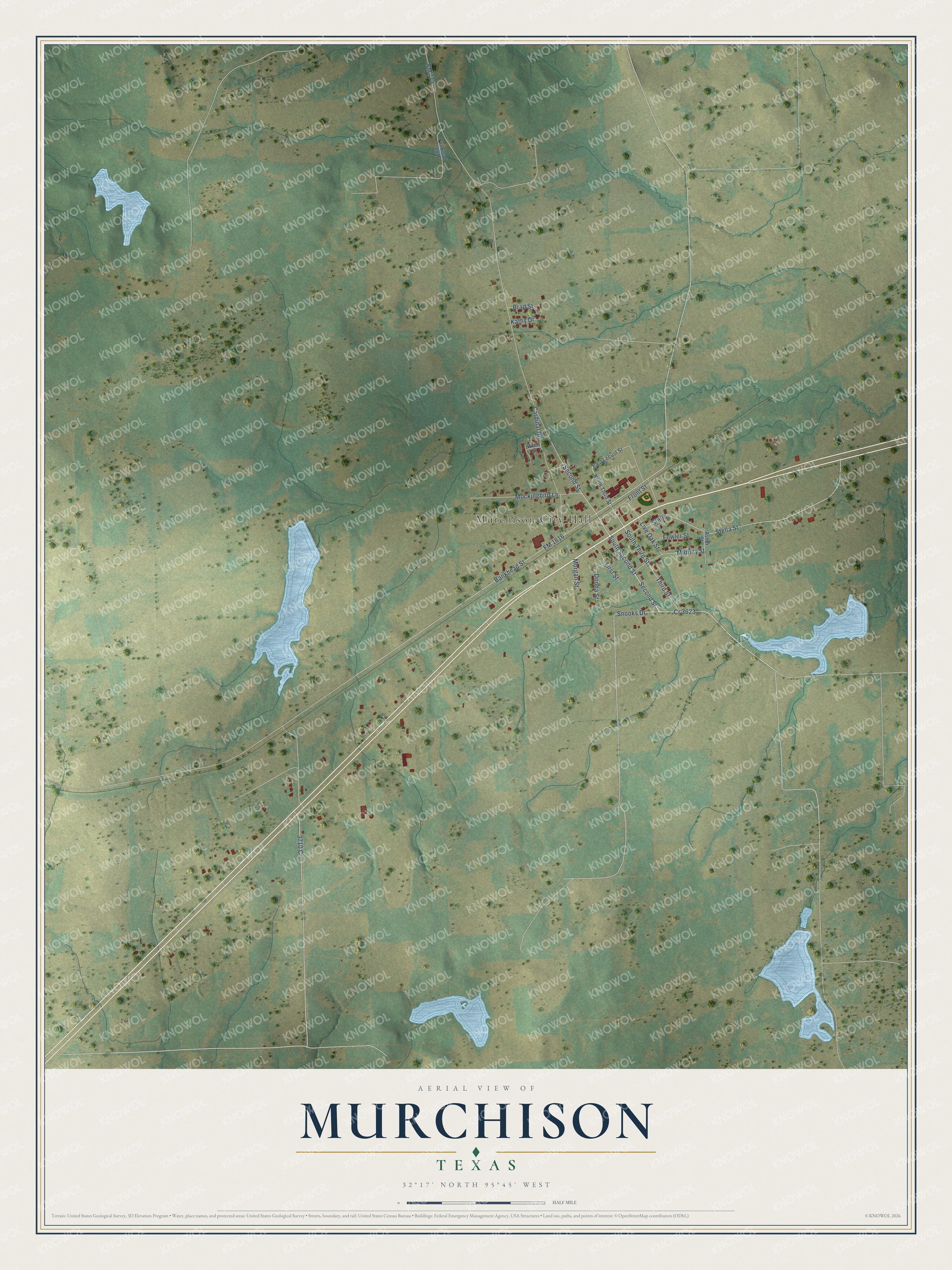 Watermarked full-map preview of Murchison, Texas