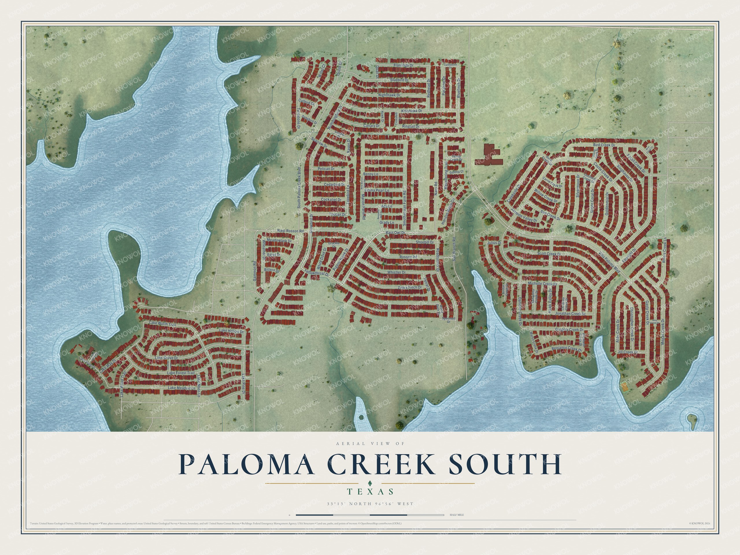 Watermarked full-map preview of Paloma Creek South, Texas