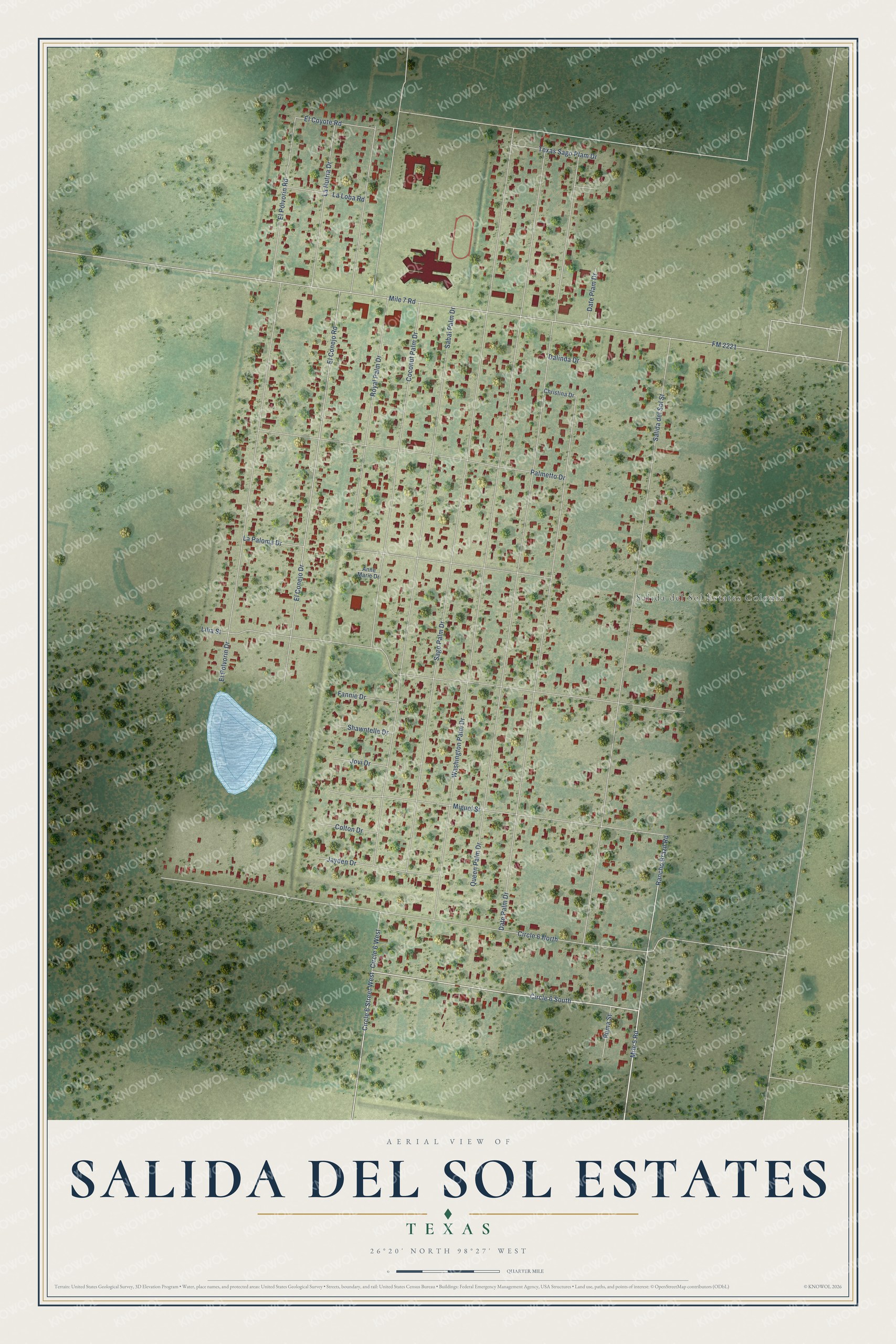 Watermarked full-map preview of Salida del Sol Estates, Texas