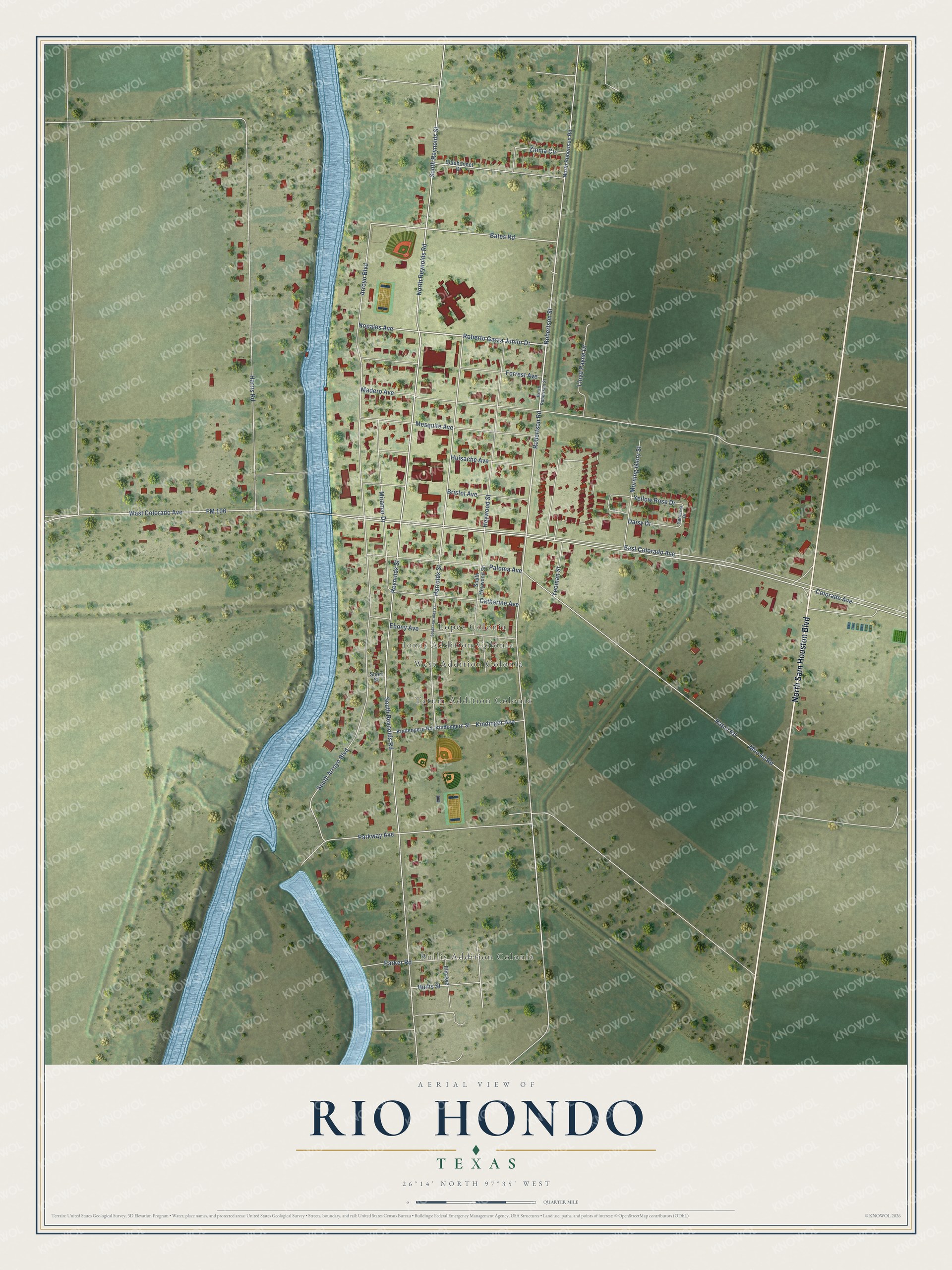 Watermarked full-map preview of Rio Hondo, Texas
