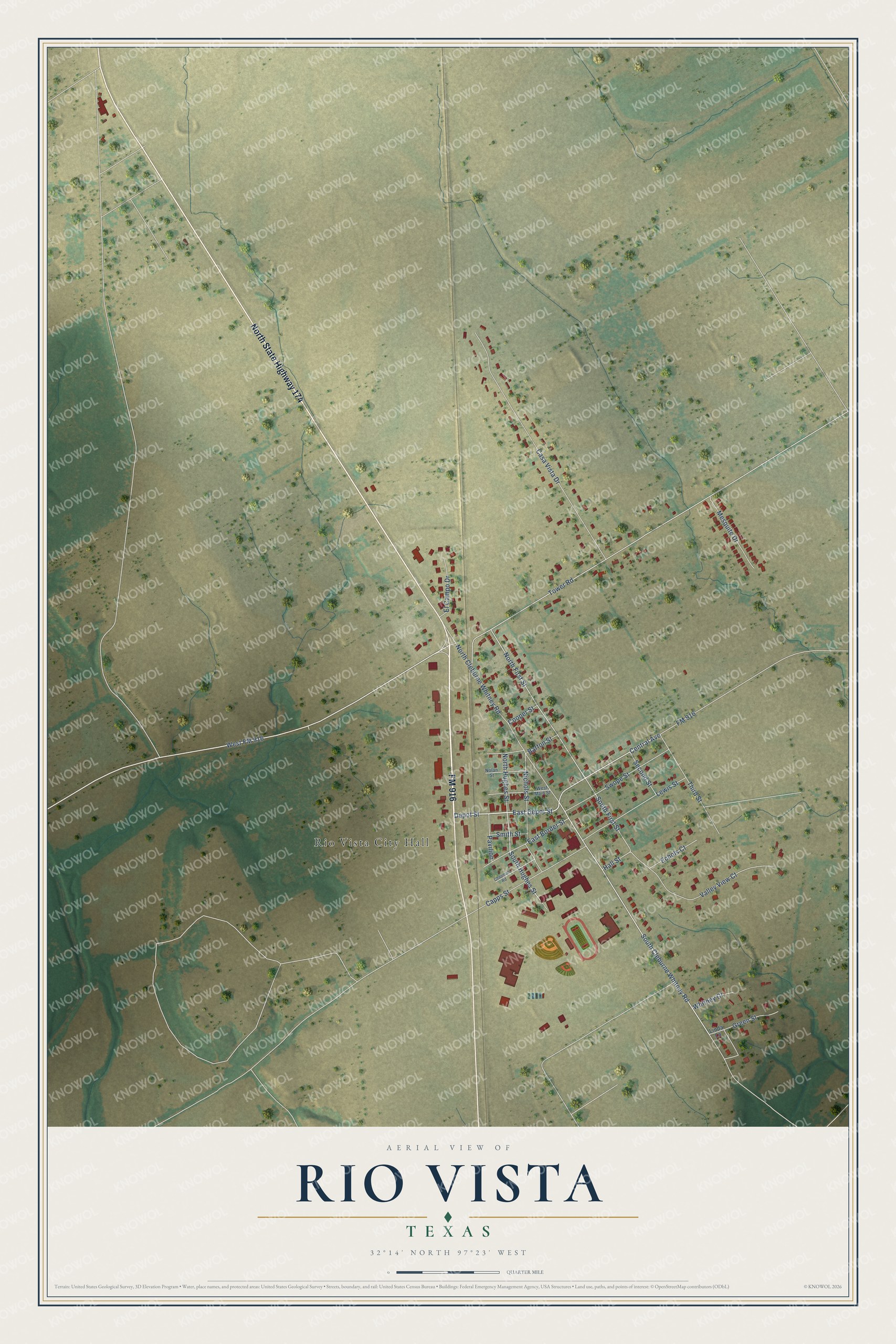 Watermarked full-map preview of Rio Vista, Texas