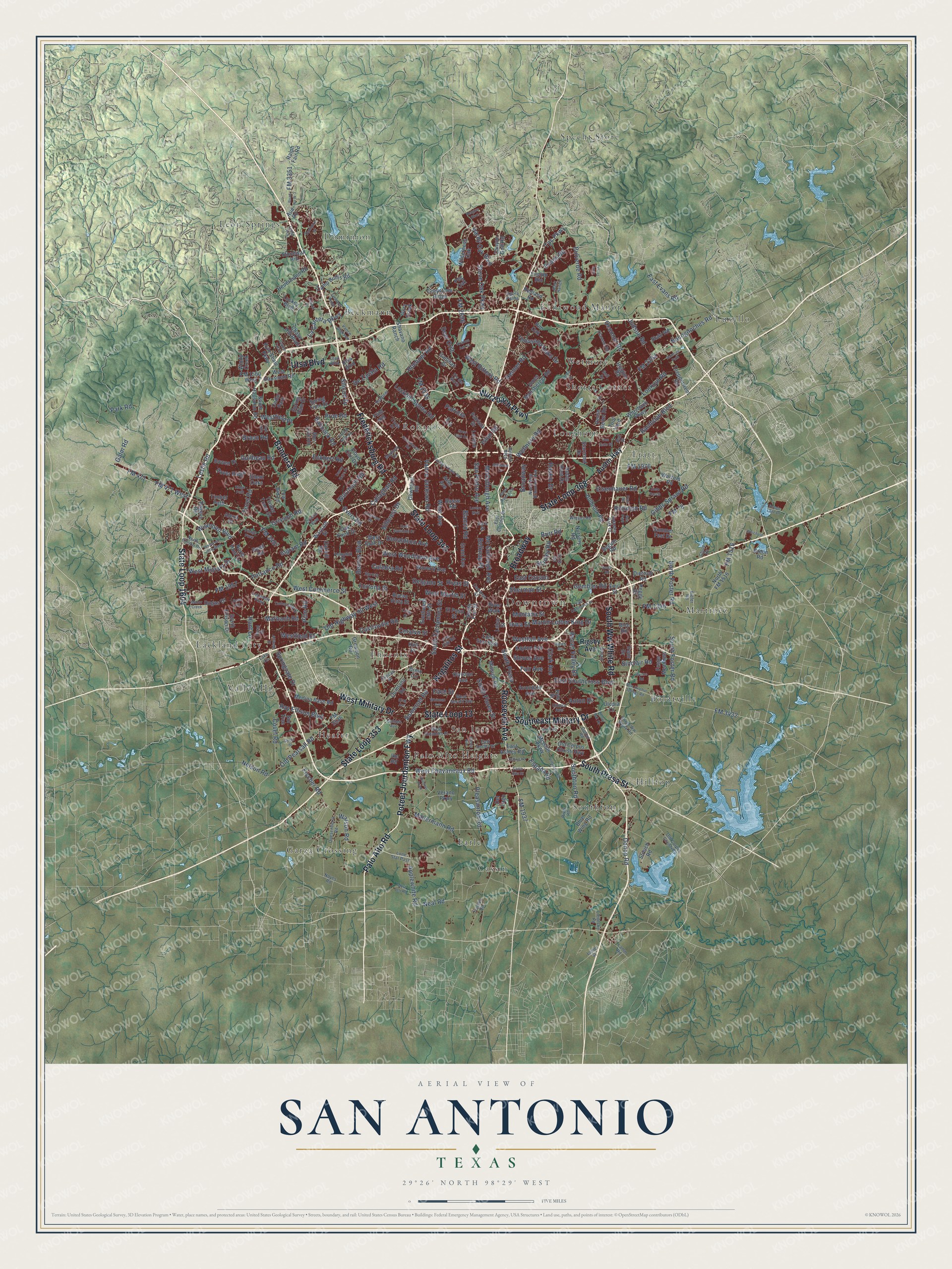 Watermarked full-map preview of San Antonio, Texas