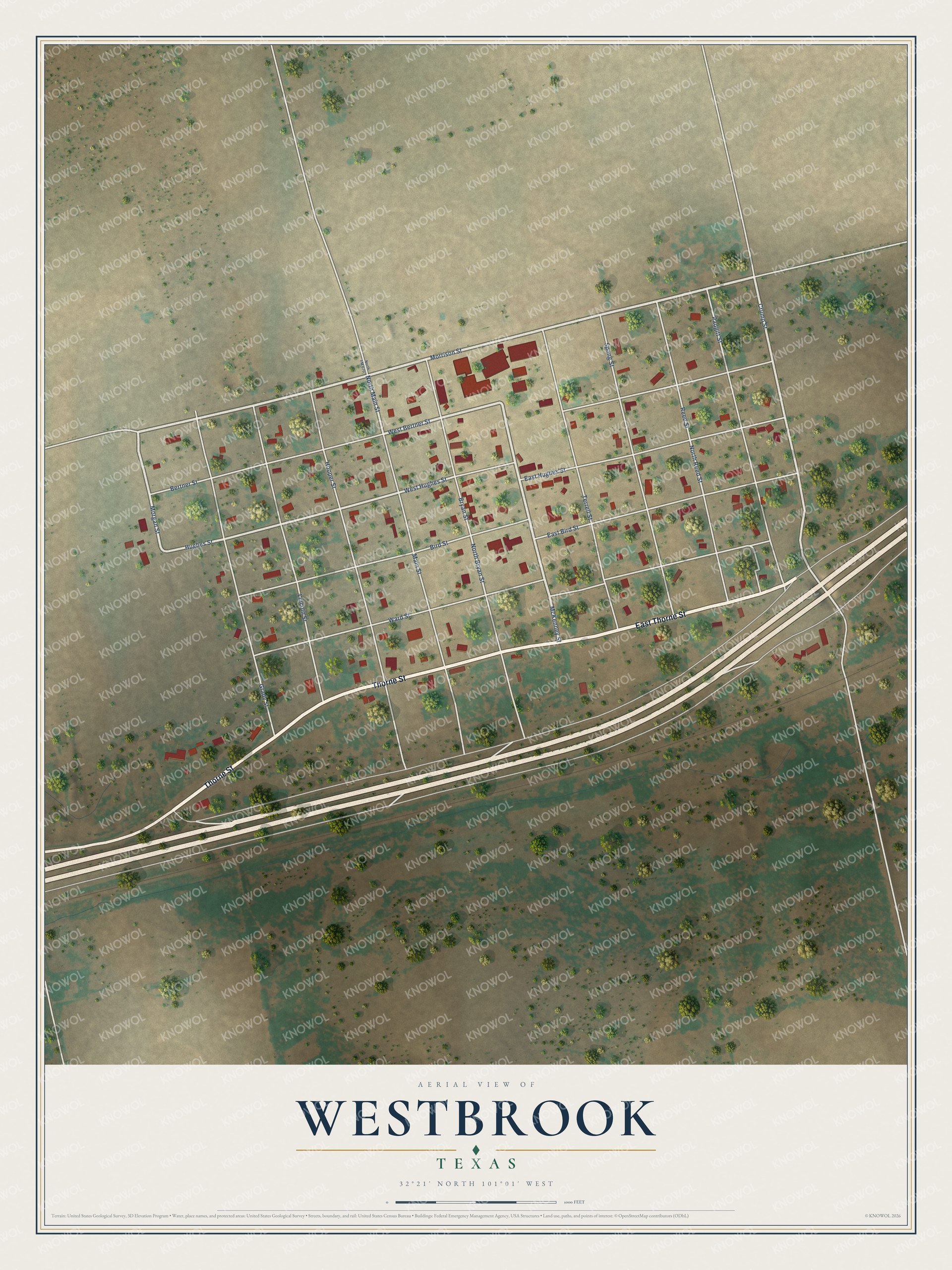Watermarked full-map preview of Westbrook, Texas