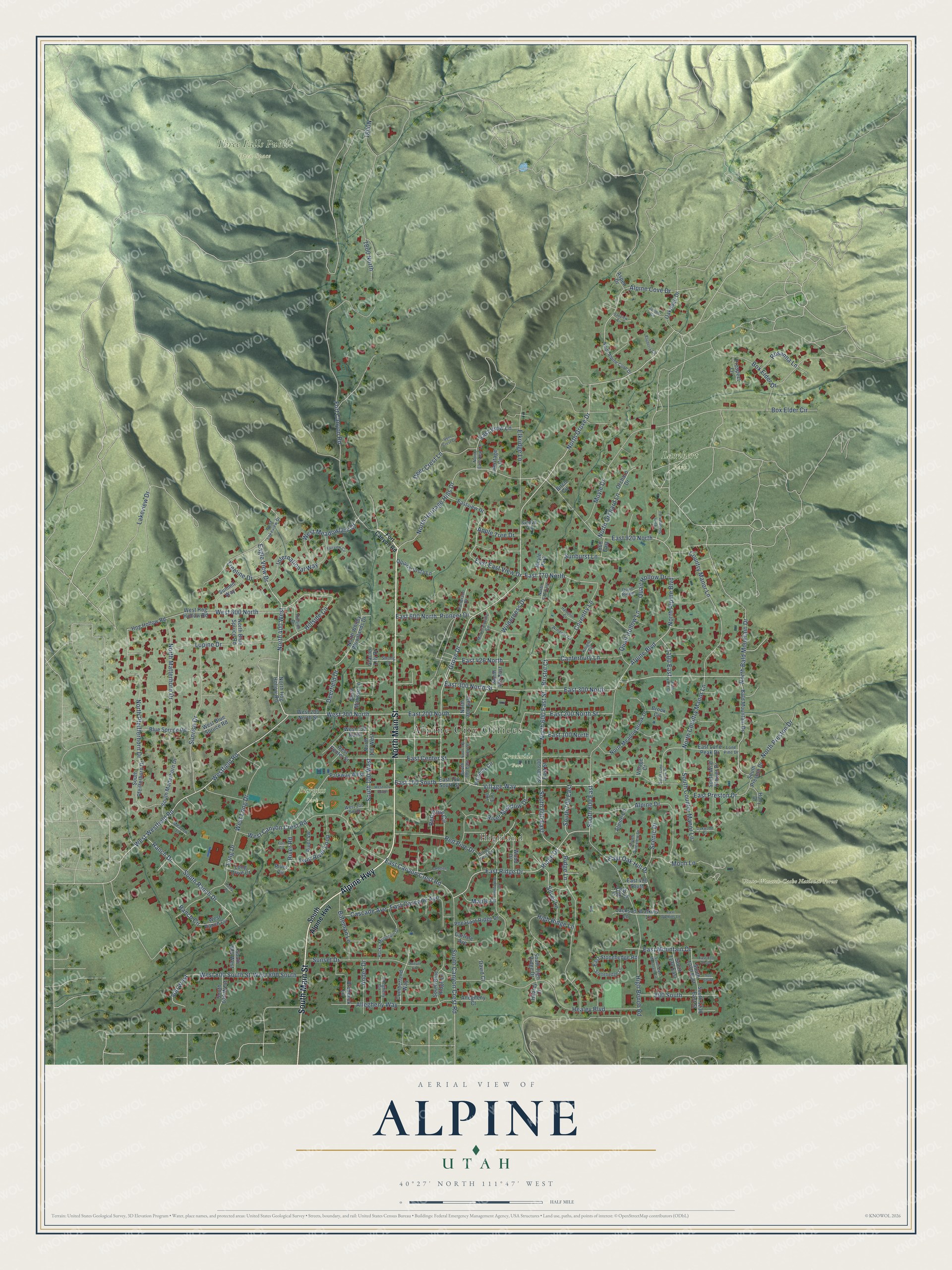 Watermarked full-map preview of Alpine, Utah