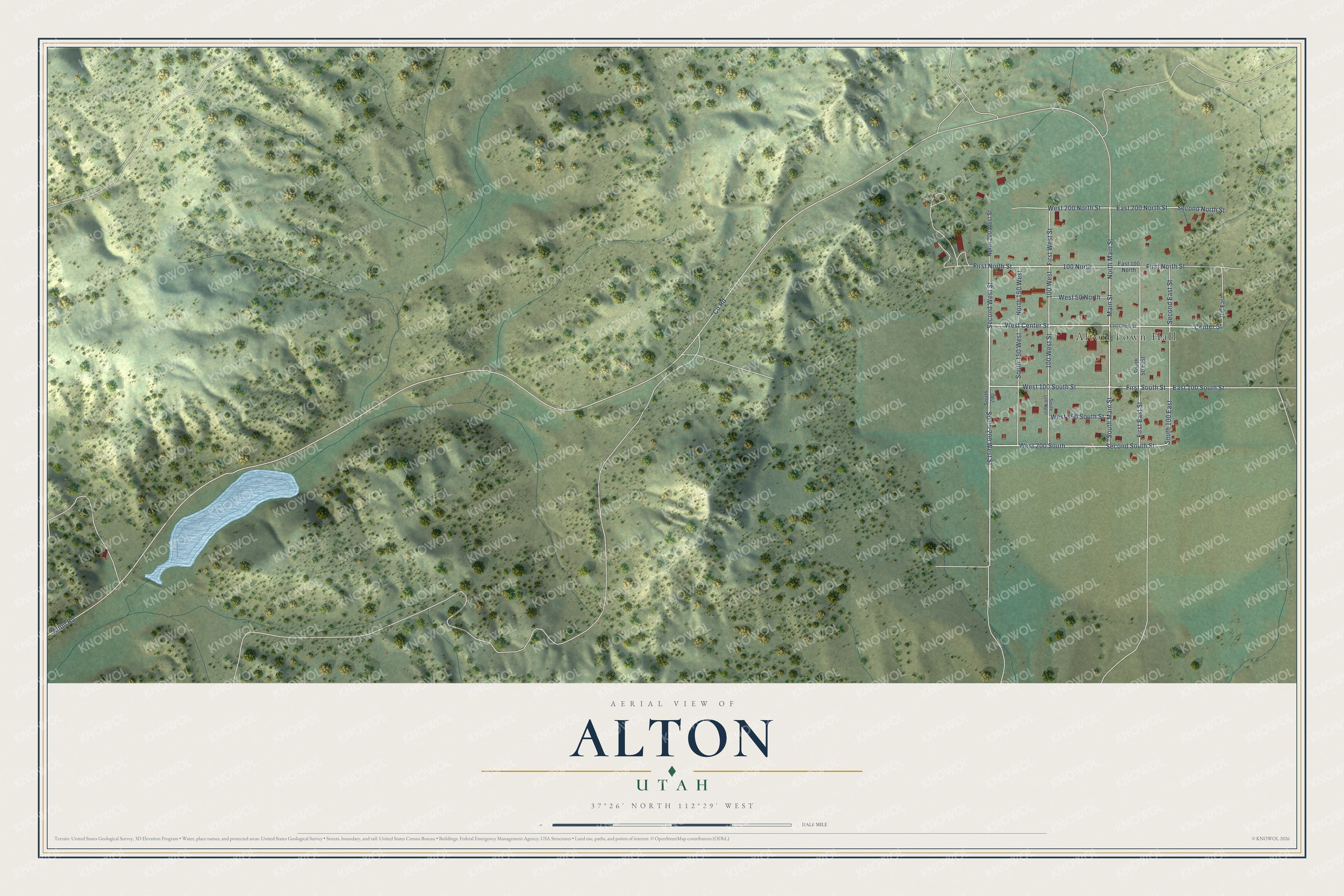 Watermarked full-map preview of Alton, Utah