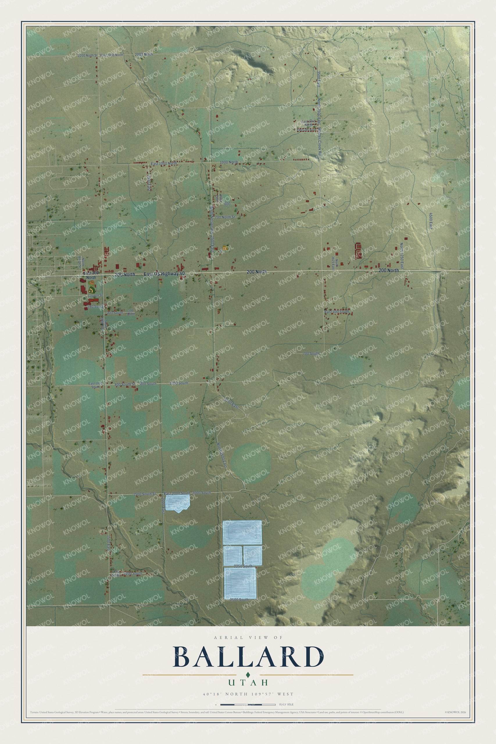 Watermarked full-map preview of Ballard, Utah