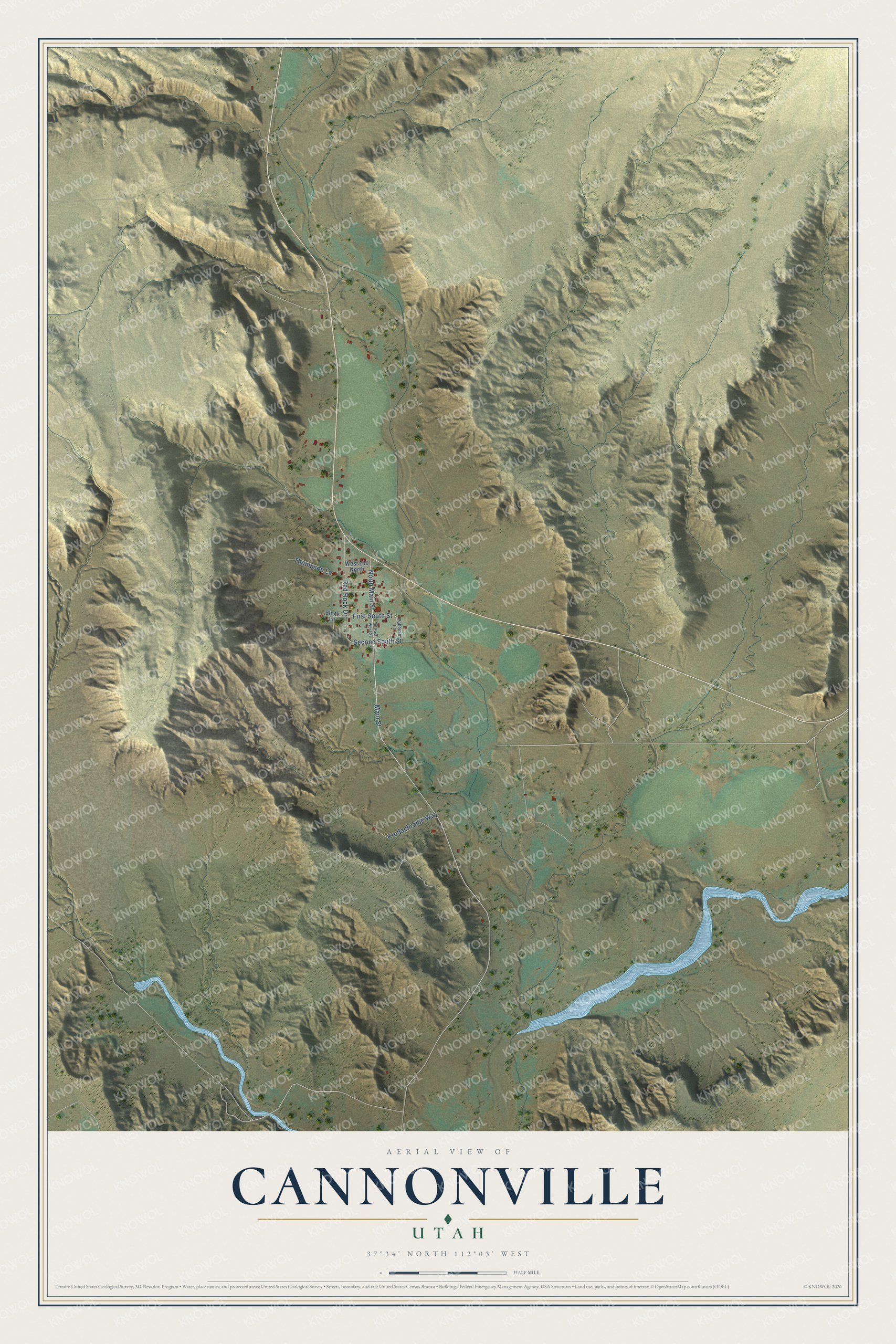 Watermarked full-map preview of Cannonville, Utah