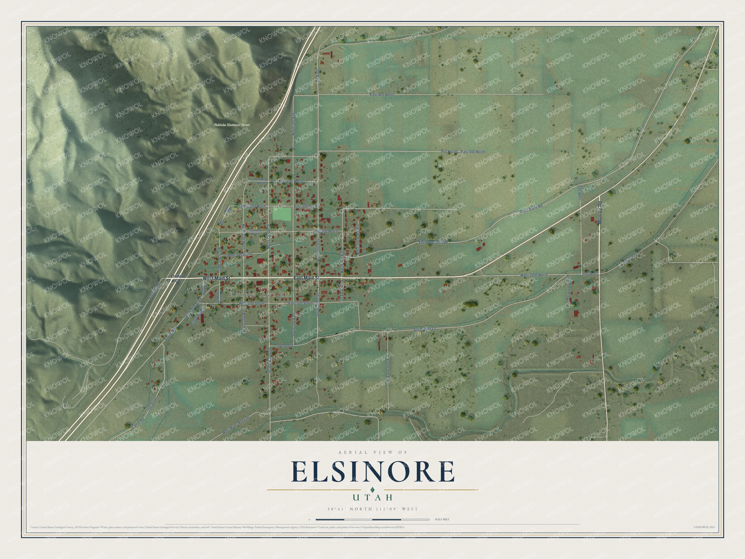Watermarked full-map preview of Elsinore, Utah