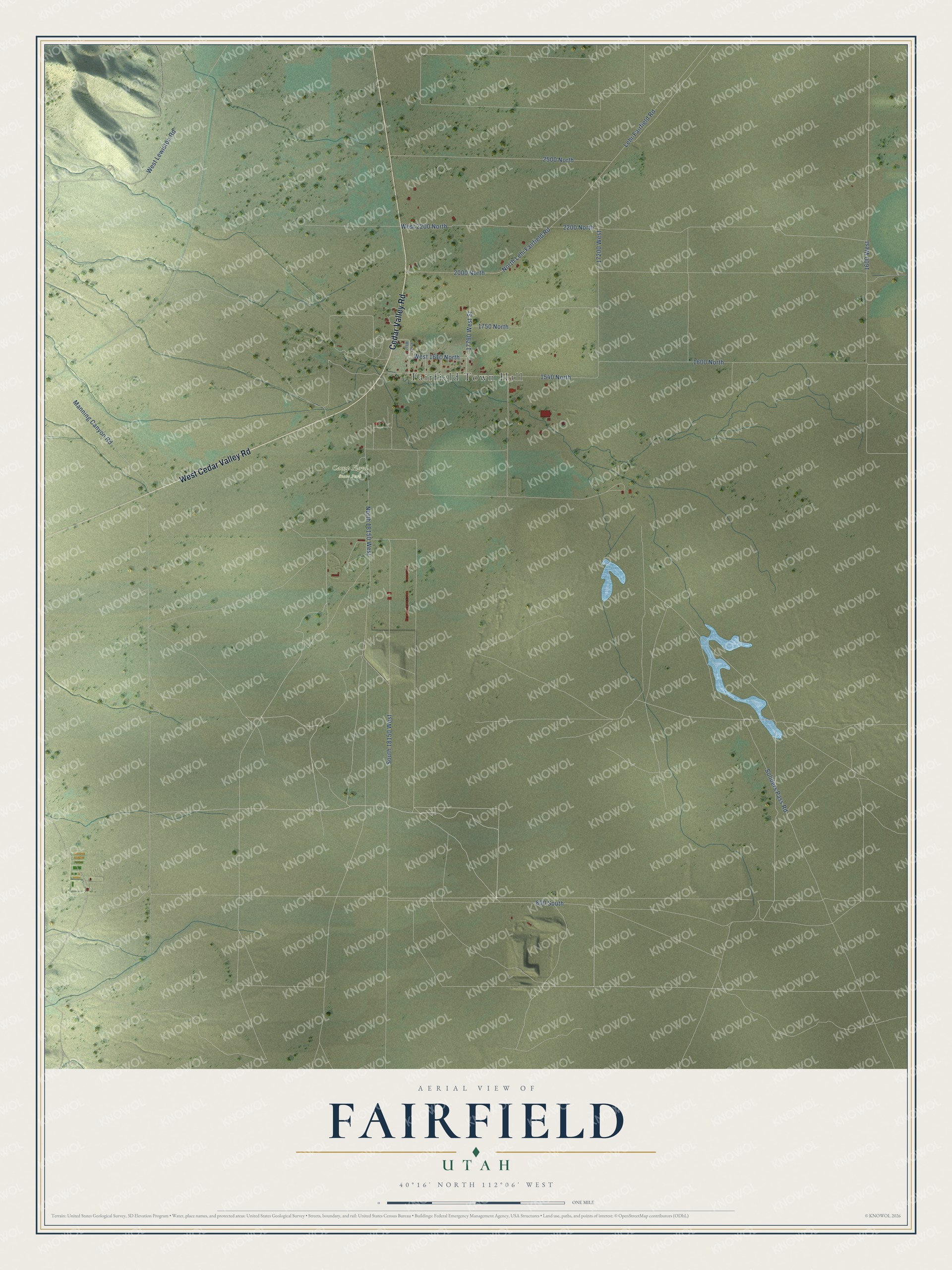Watermarked full-map preview of Fairfield, Utah