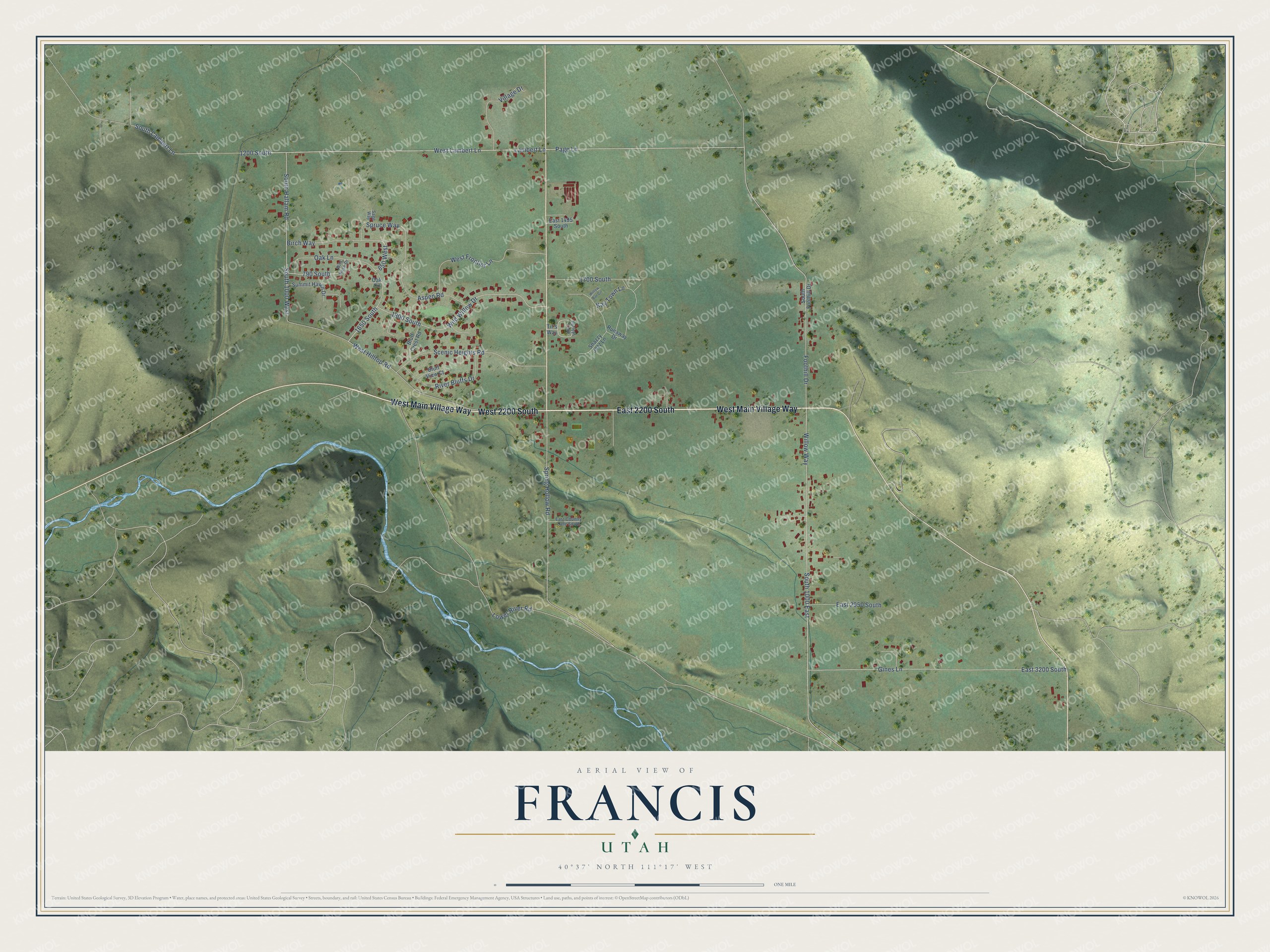 Watermarked full-map preview of Francis, Utah