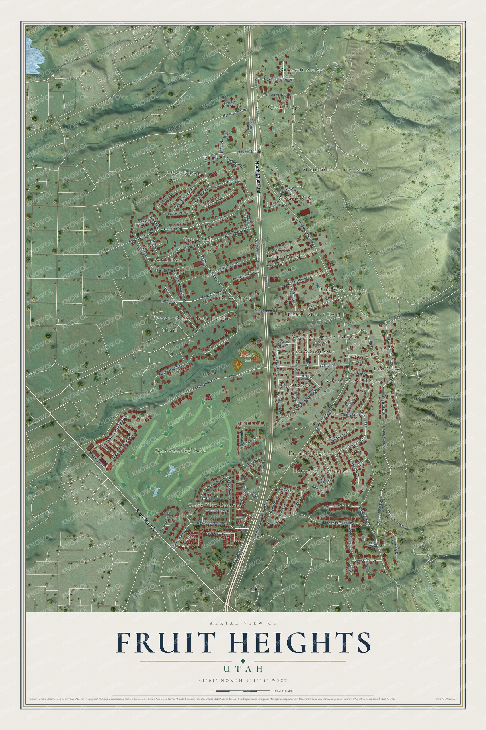 Watermarked full-map preview of Fruit Heights, Utah
