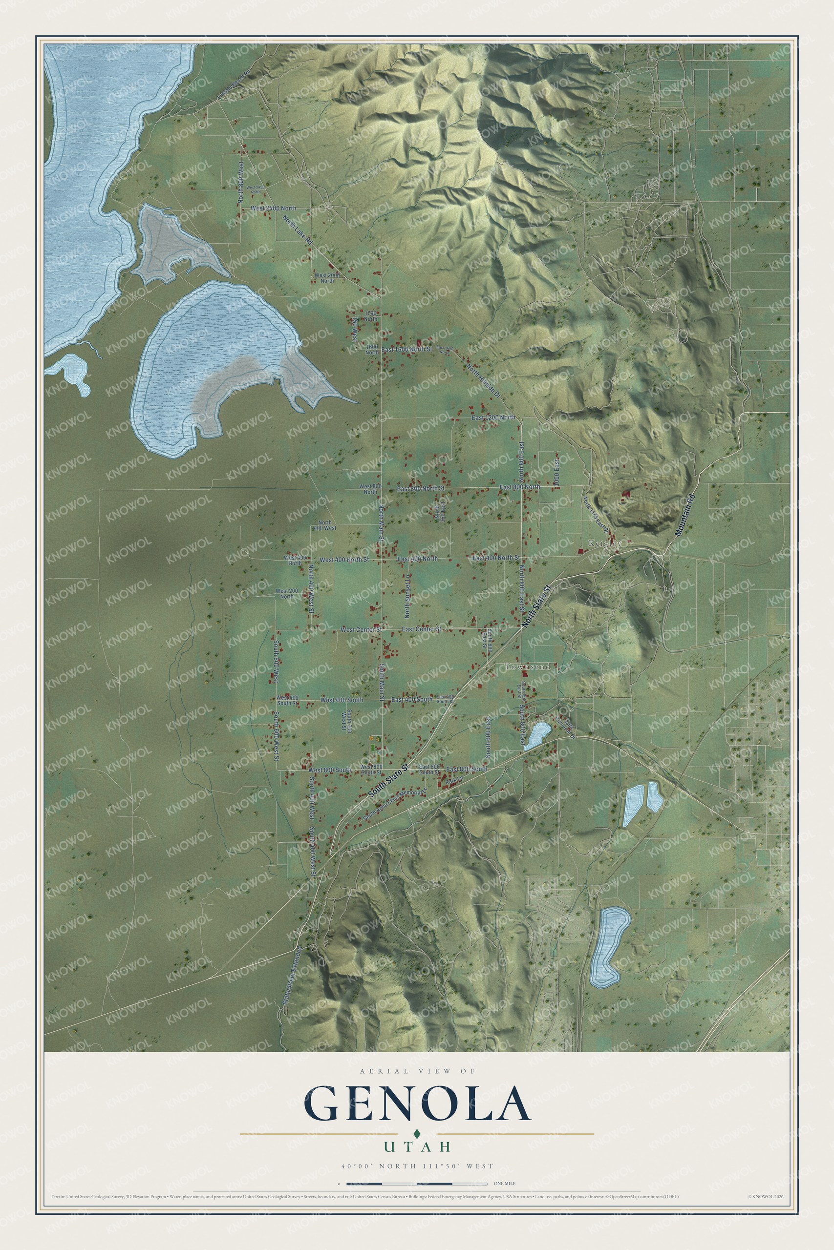 Watermarked full-map preview of Genola, Utah