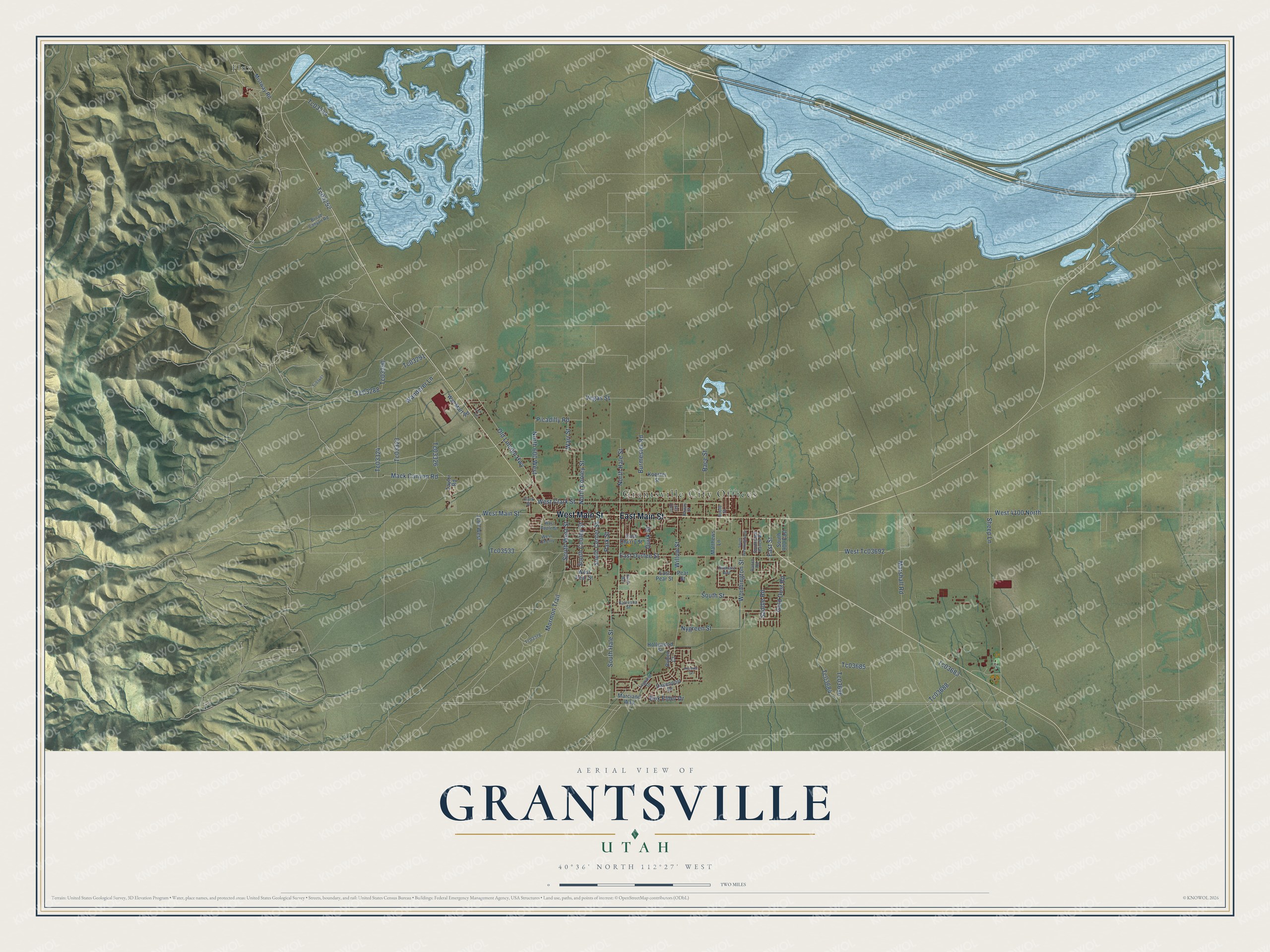 Watermarked full-map preview of Grantsville, Utah
