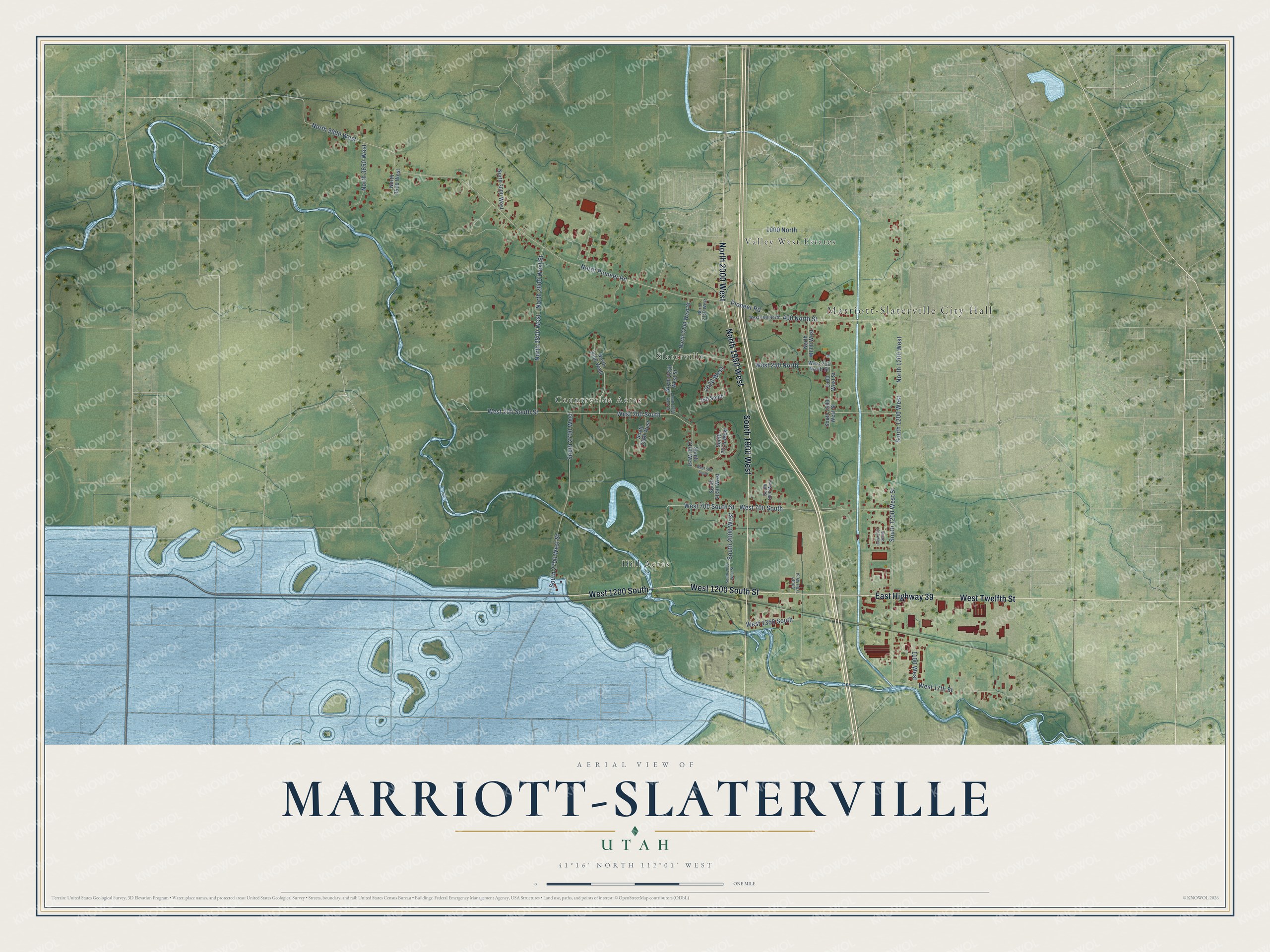 Watermarked full-map preview of Marriott-Slaterville, Utah
