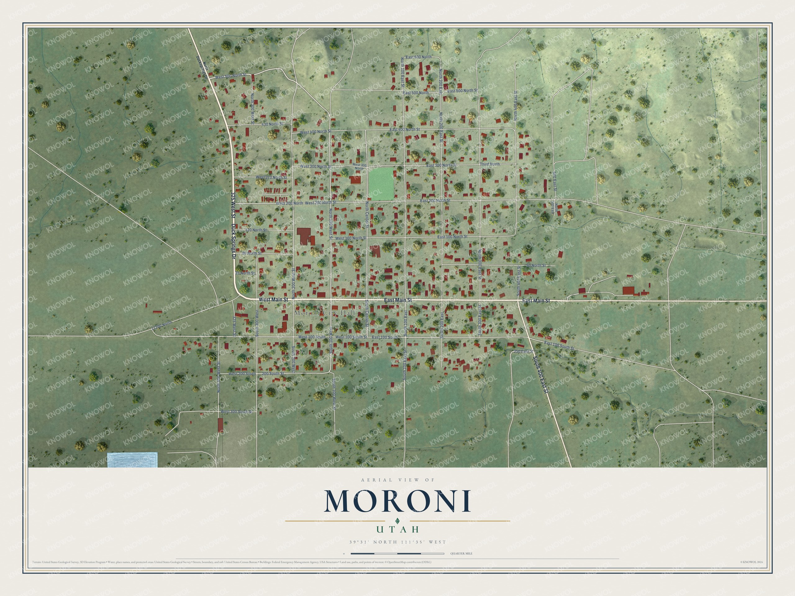 Watermarked full-map preview of Moroni, Utah