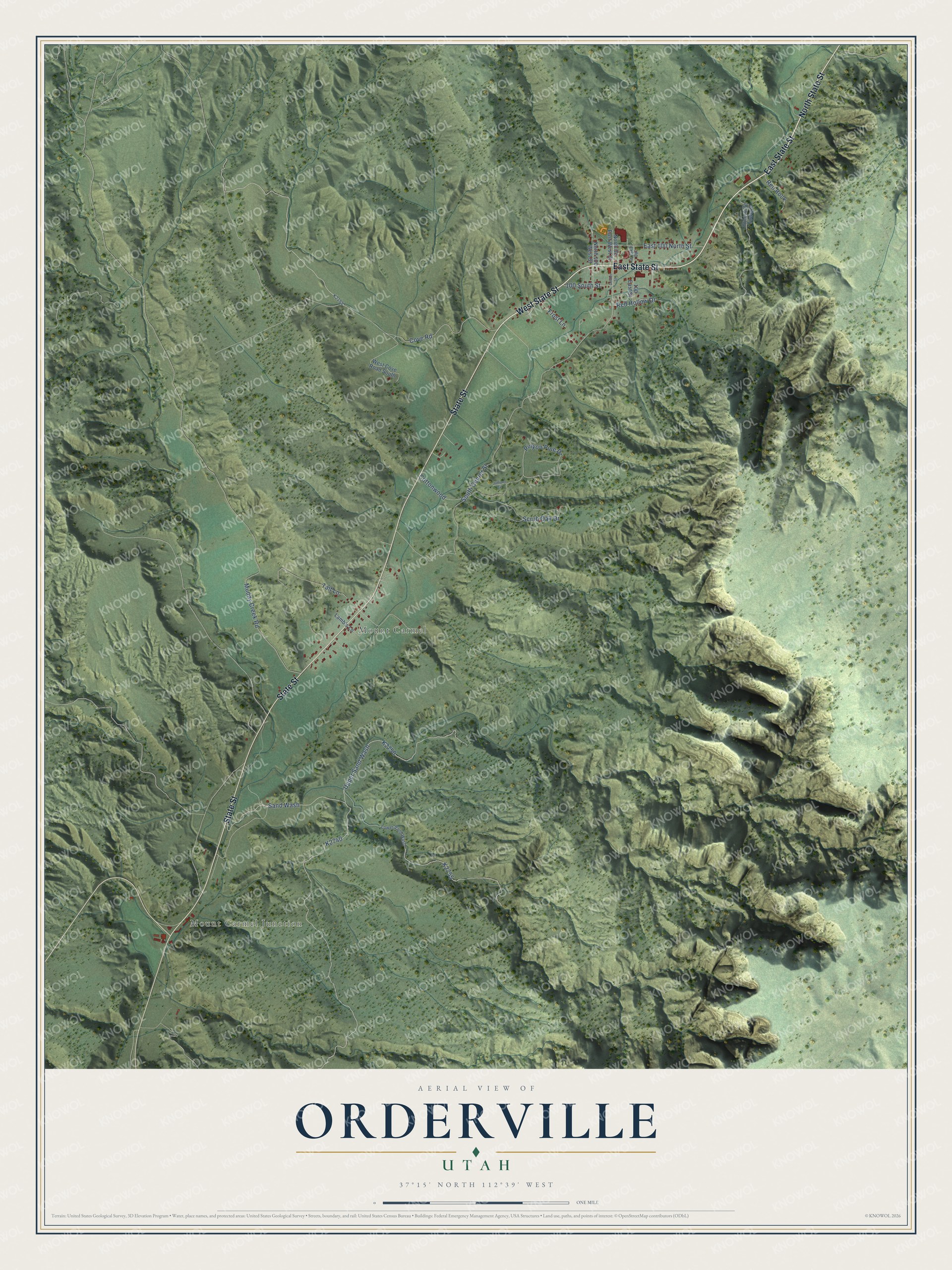 Watermarked full-map preview of Orderville, Utah