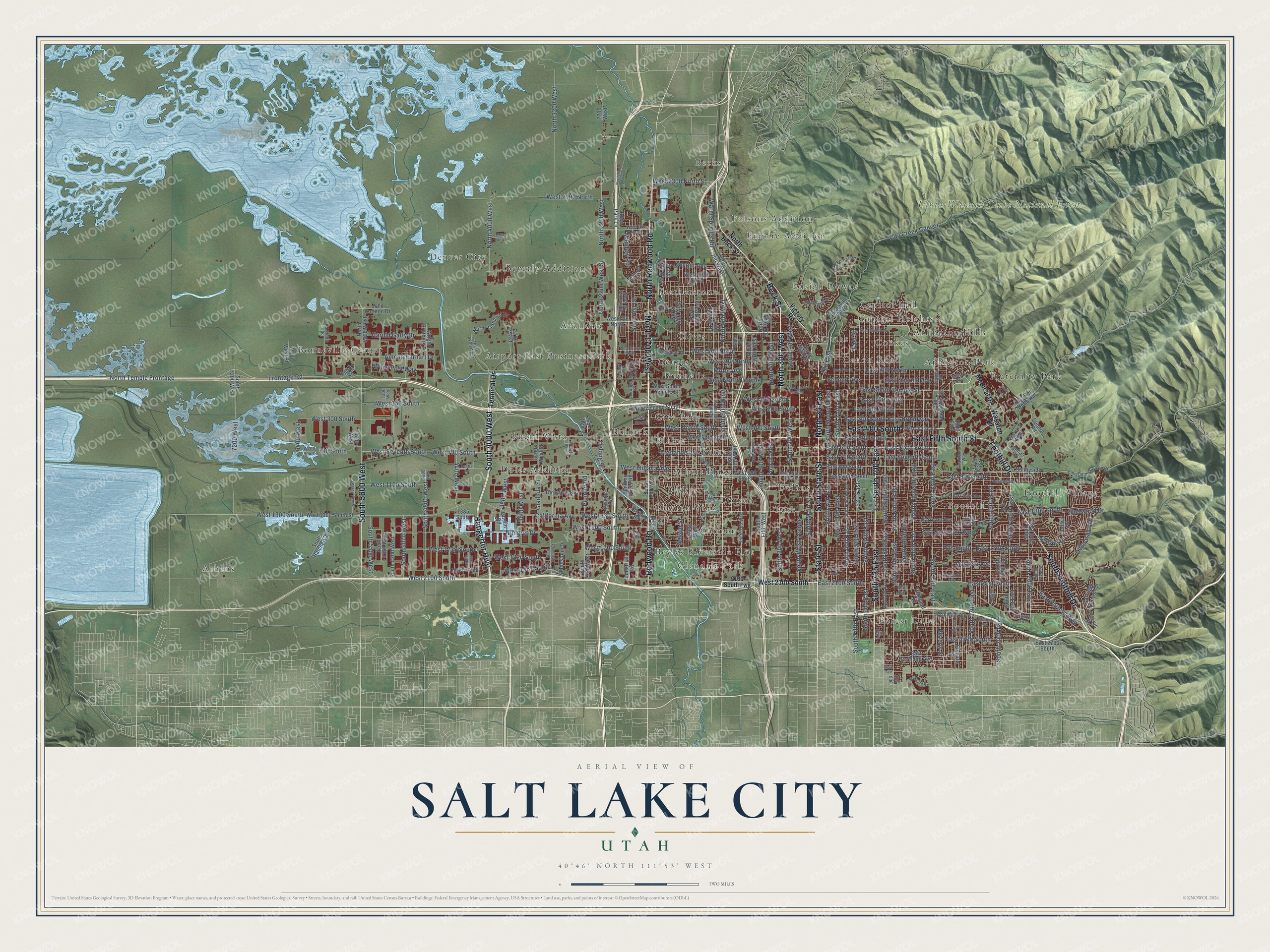 Watermarked full-map preview of Salt Lake City, Utah