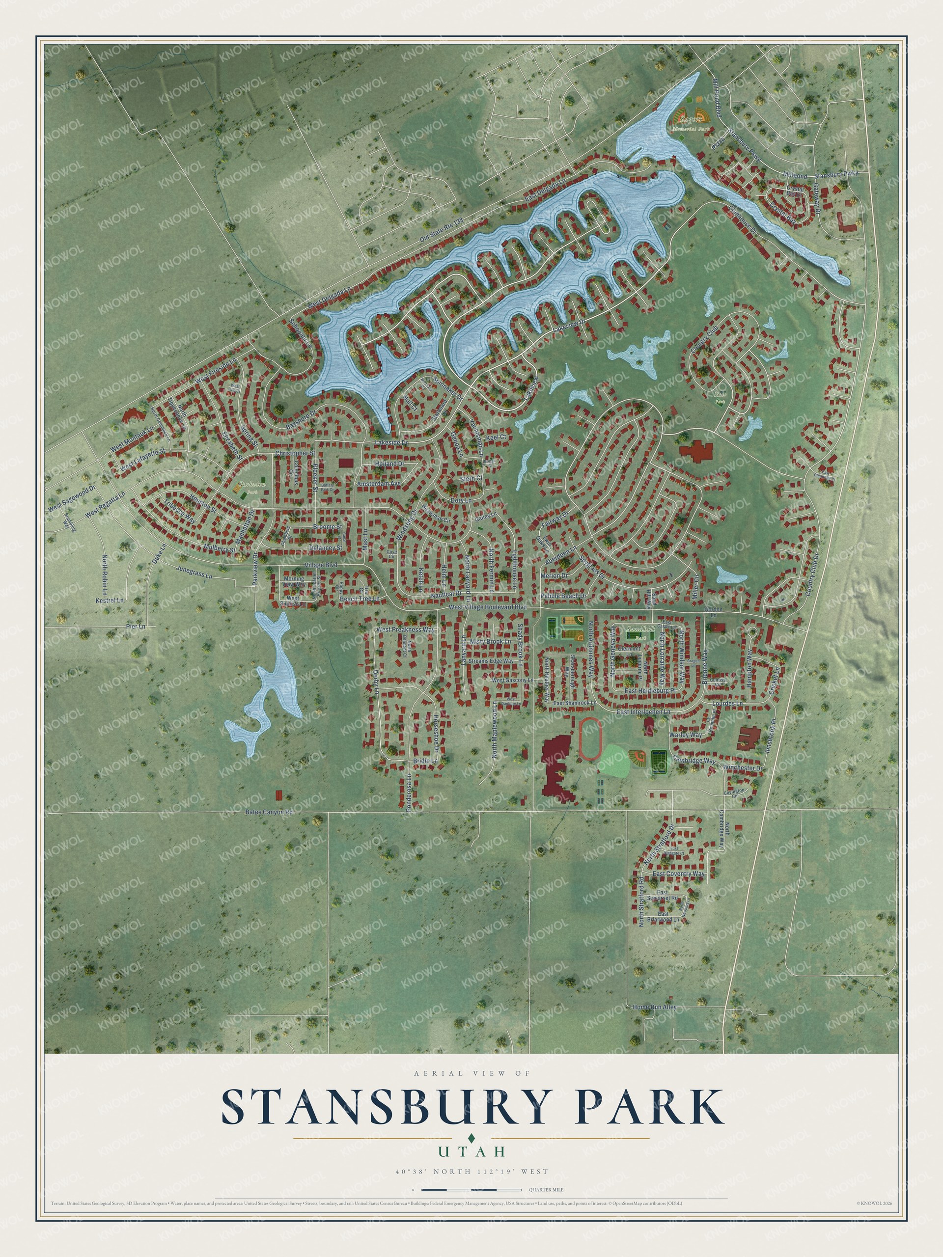 Watermarked full-map preview of Stansbury Park, Utah