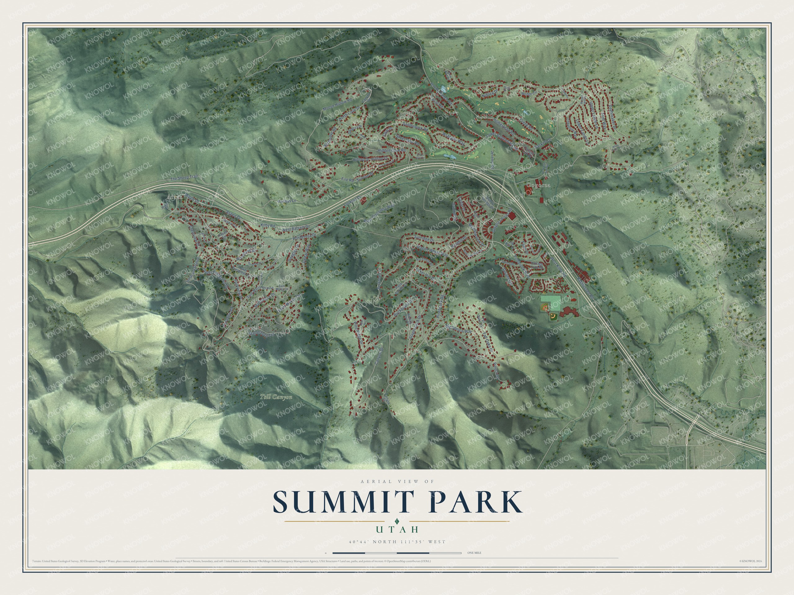 Watermarked full-map preview of Summit Park, Utah