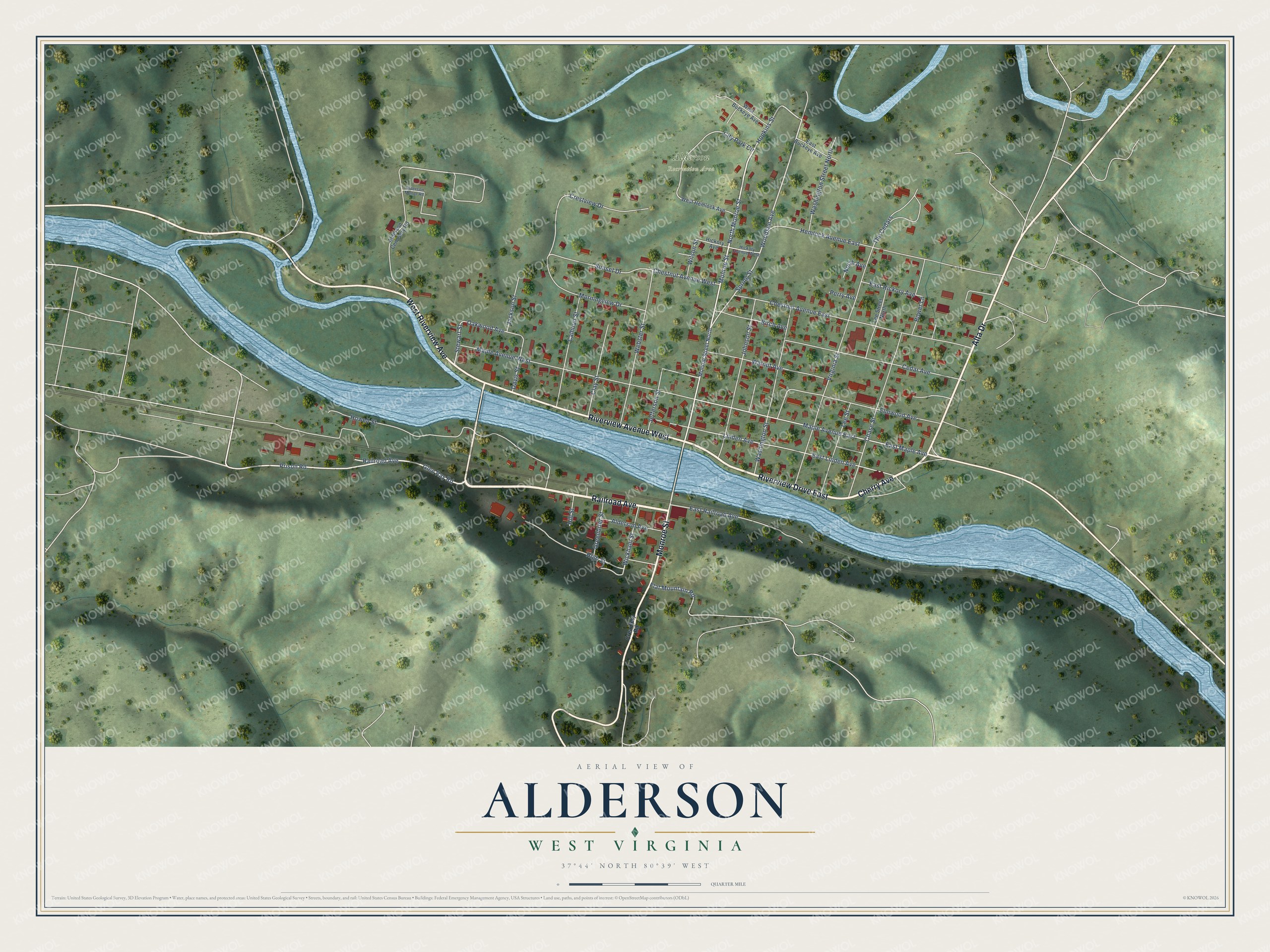 Watermarked full-map preview of Alderson, West Virginia