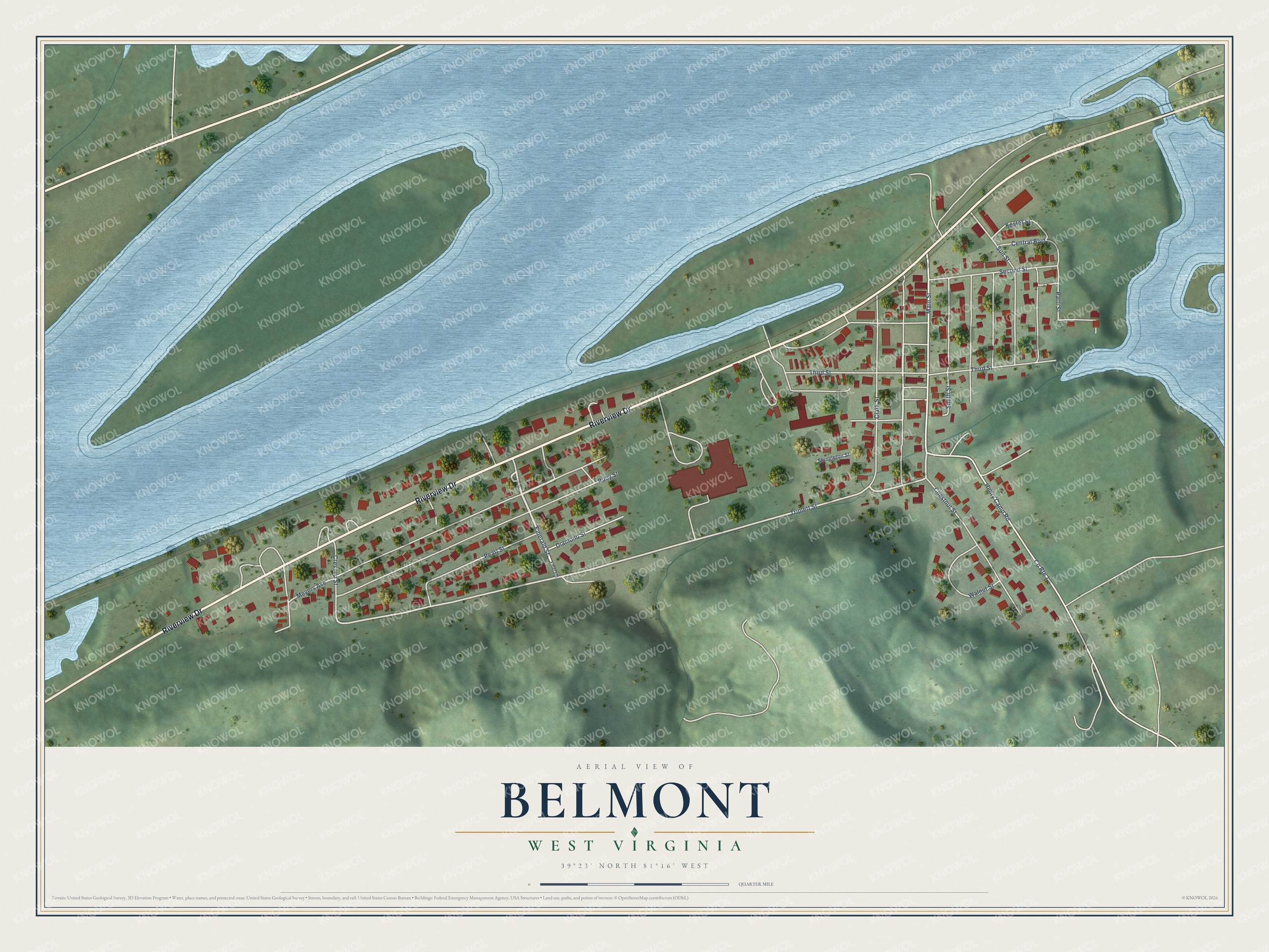 Watermarked full-map preview of Belmont, West Virginia