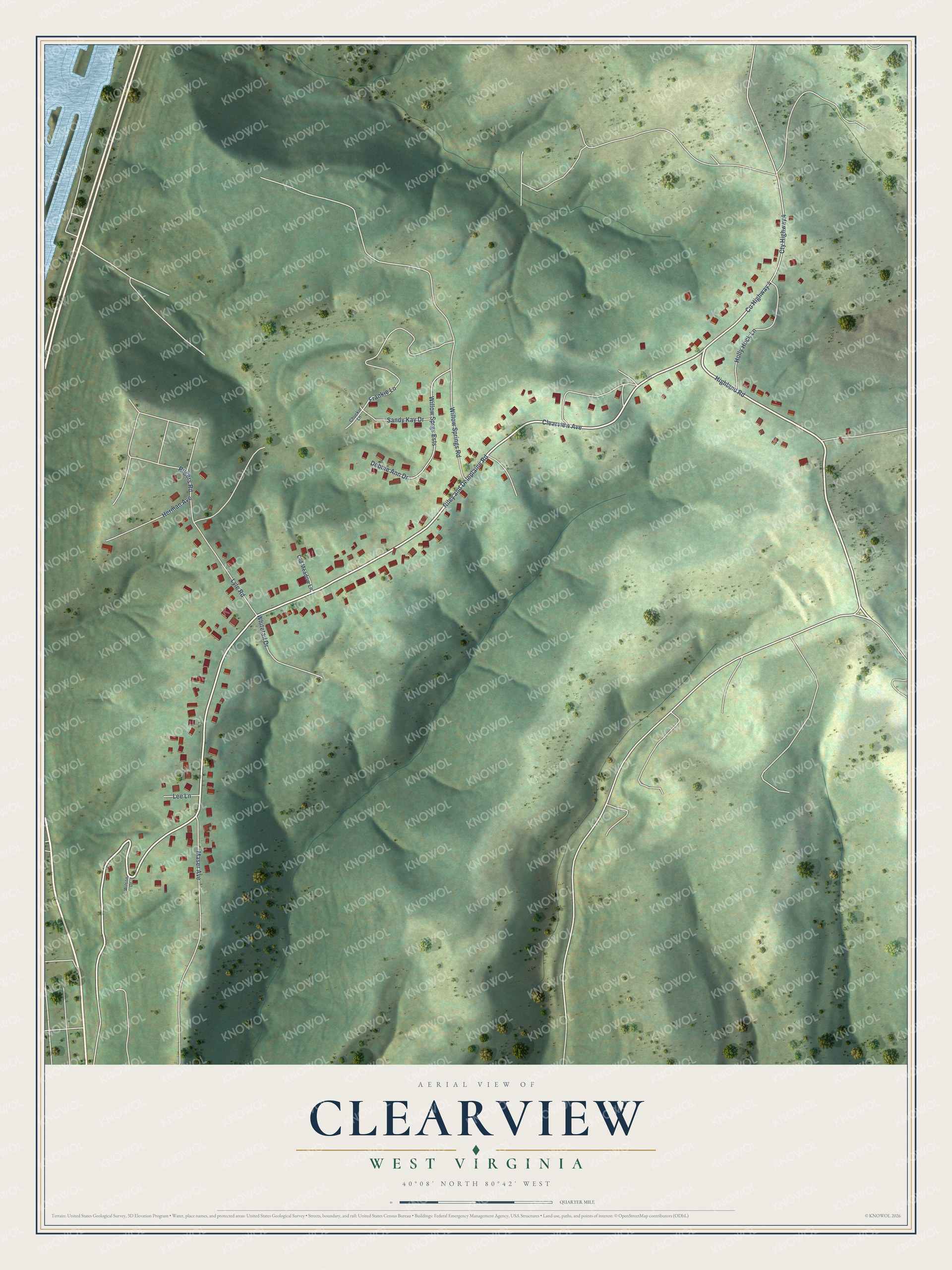 Watermarked full-map preview of Clearview, West Virginia