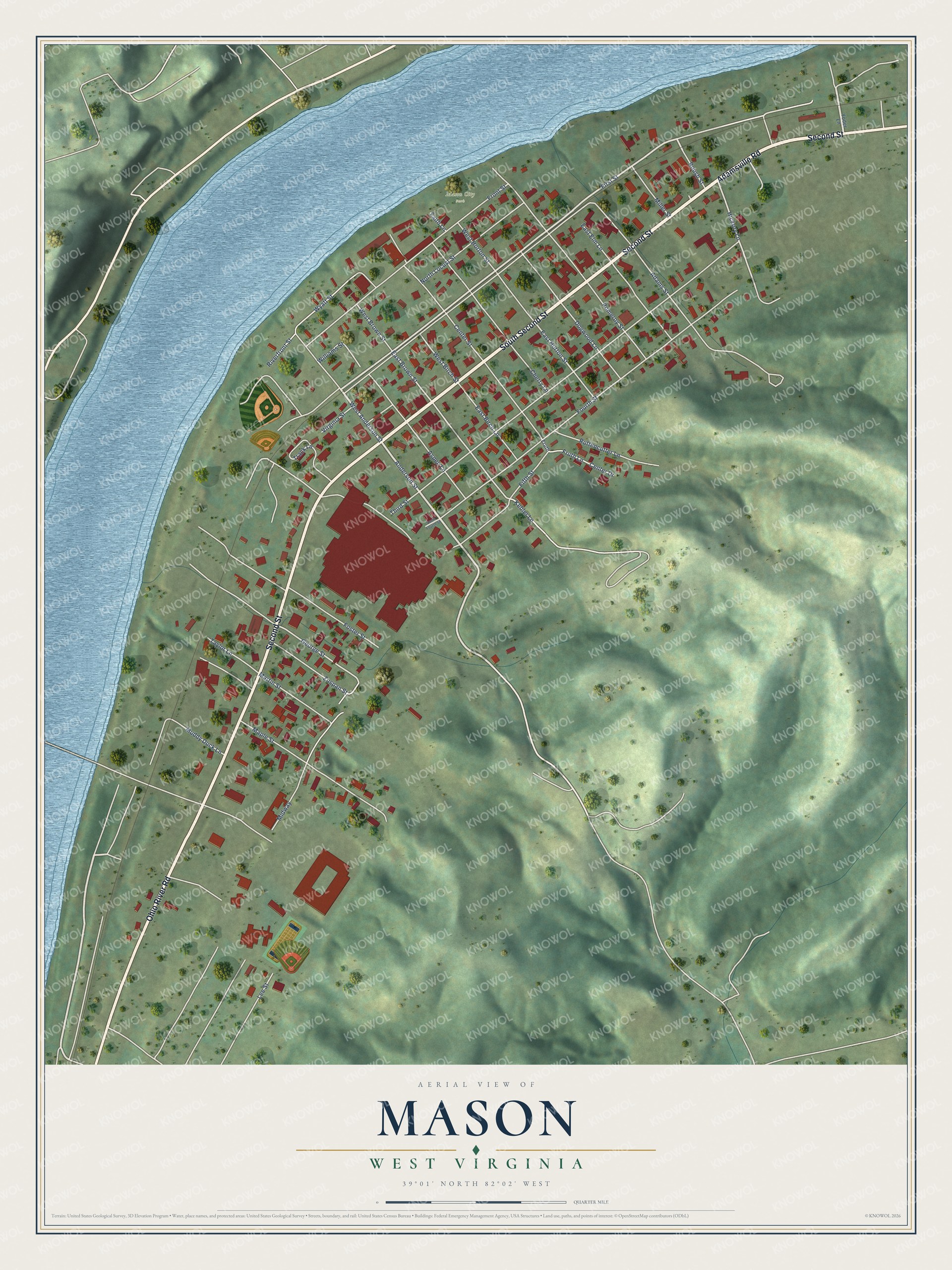 Watermarked full-map preview of Mason, West Virginia